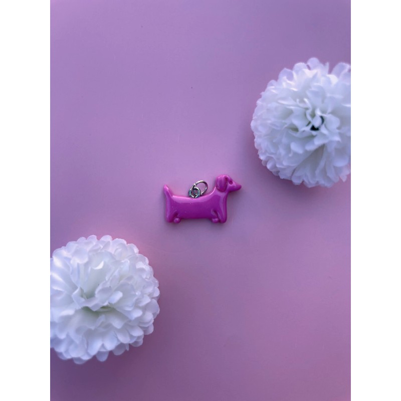 Charms Lucky Pink argenté