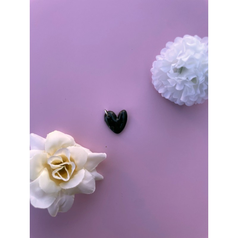 Charms Coeur Léopard Sauvage argenté