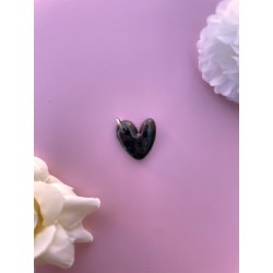 Charms Coeur Léopard Sauvage argenté