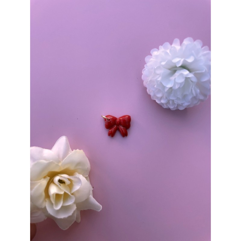 Charms Noeud Retro coccinelle argenté