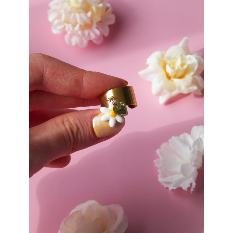 Bague Marguerite du printemps doré