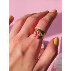 Bague Pivoine rose