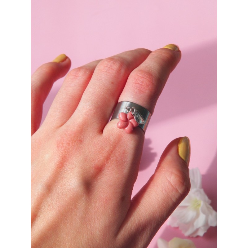 Bague Pivoine rose